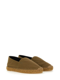 Saint Laurent Women's Espadrille in Gabardine Green