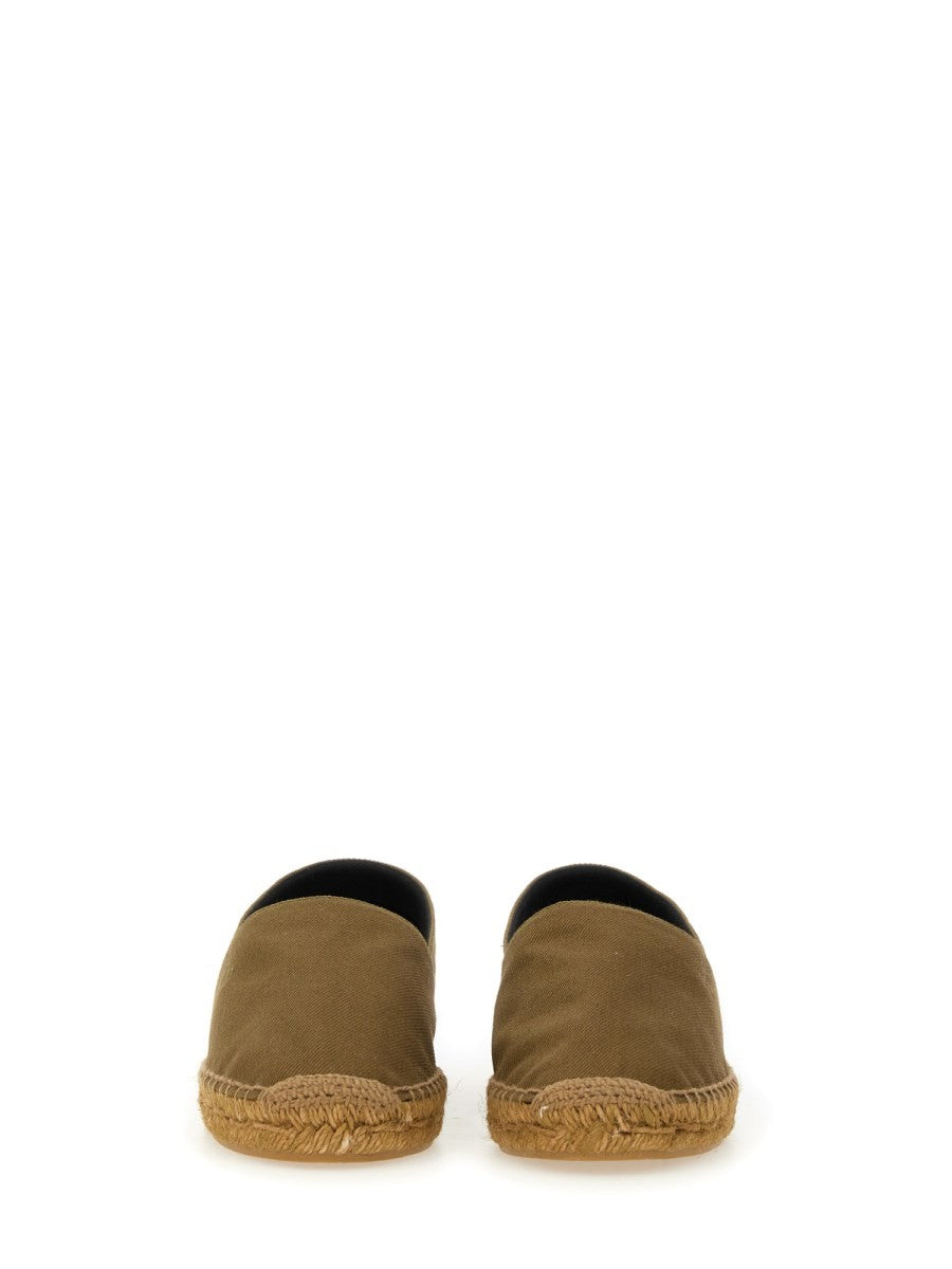 Saint Laurent Women's Espadrille in Gabardine Green