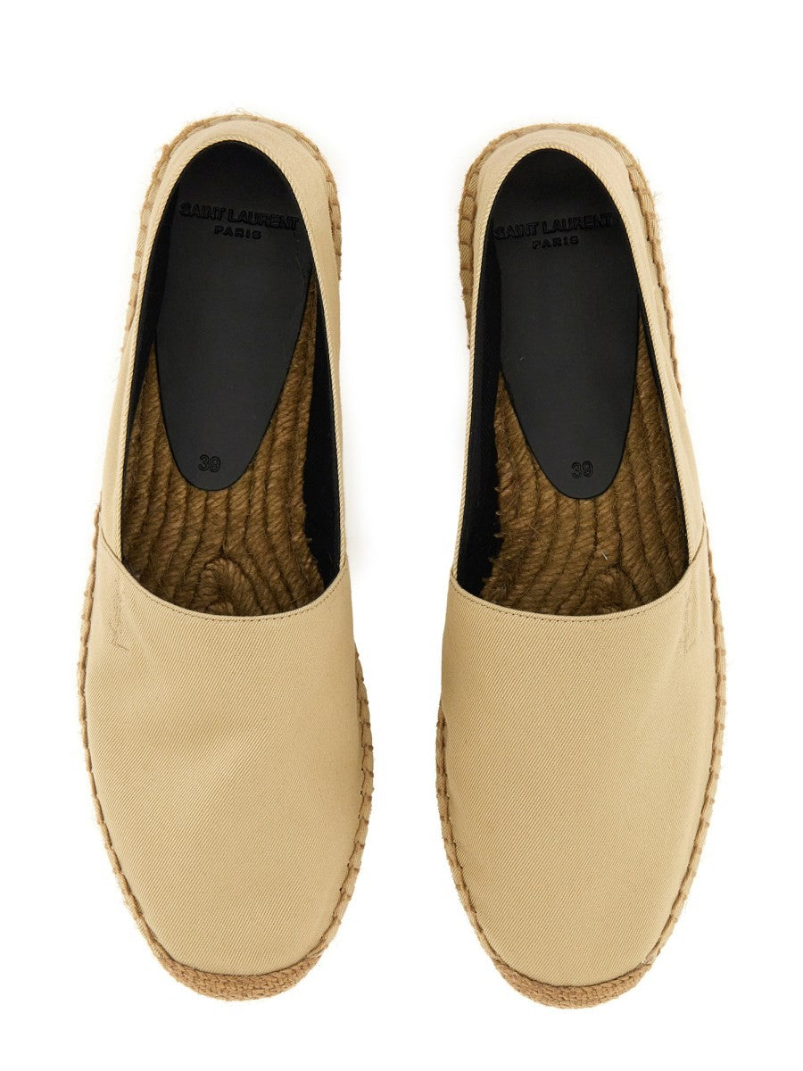 Saint Laurent Women's Espadrille in Gabardine Beige