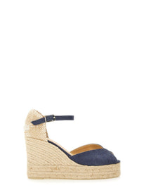 Castaner Women's Espadrille White Blue