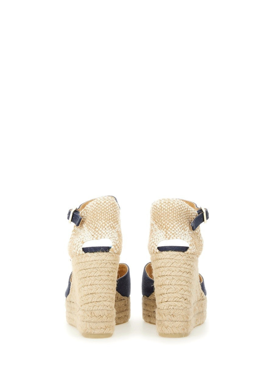 Castaner Women's Espadrille White Blue