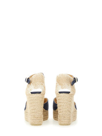 Castaner Women's Espadrille White Blue
