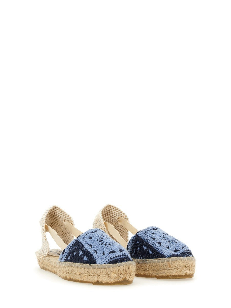 Manebi Women's Espadrilles Flat Blue