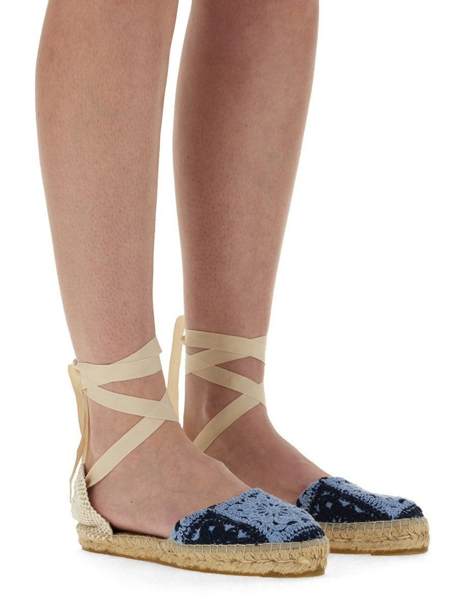 Manebi Women's Espadrilles Flat Blue