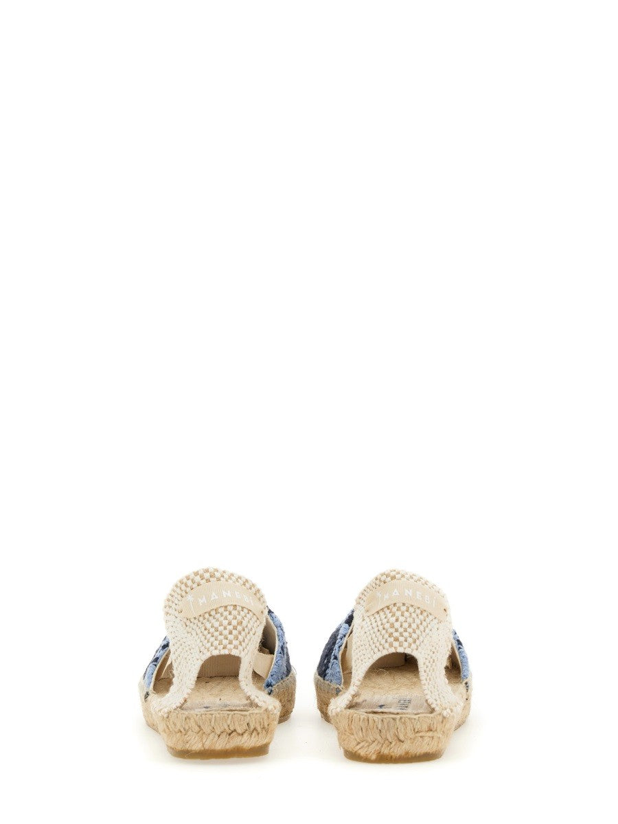 Manebi Women's Espadrilles Flat Blue