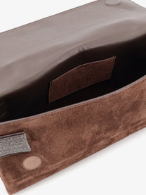 Brunello Cucinelli Women's Essence Suede Handbag Brown