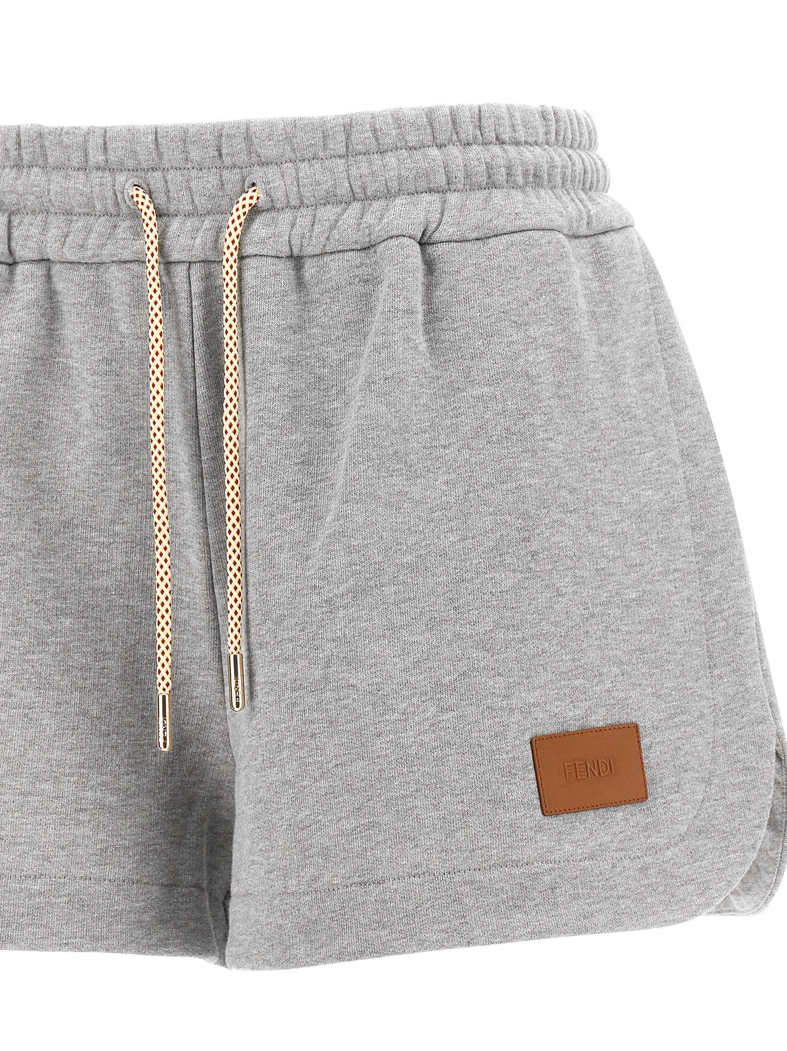 Fendi Women's Fendi Essentia Cotton Jersey Shorts Grey