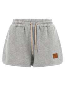 Fendi Women's Fendi Essentia Cotton Jersey Shorts Grey