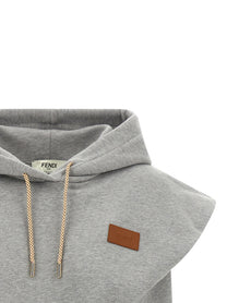 Fendi Women's Fendi Essntia Cotton Jersey Sweatshirt Grey