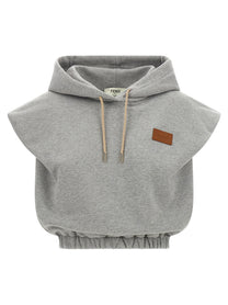 Fendi Women's Fendi Essntia Cotton Jersey Sweatshirt Grey