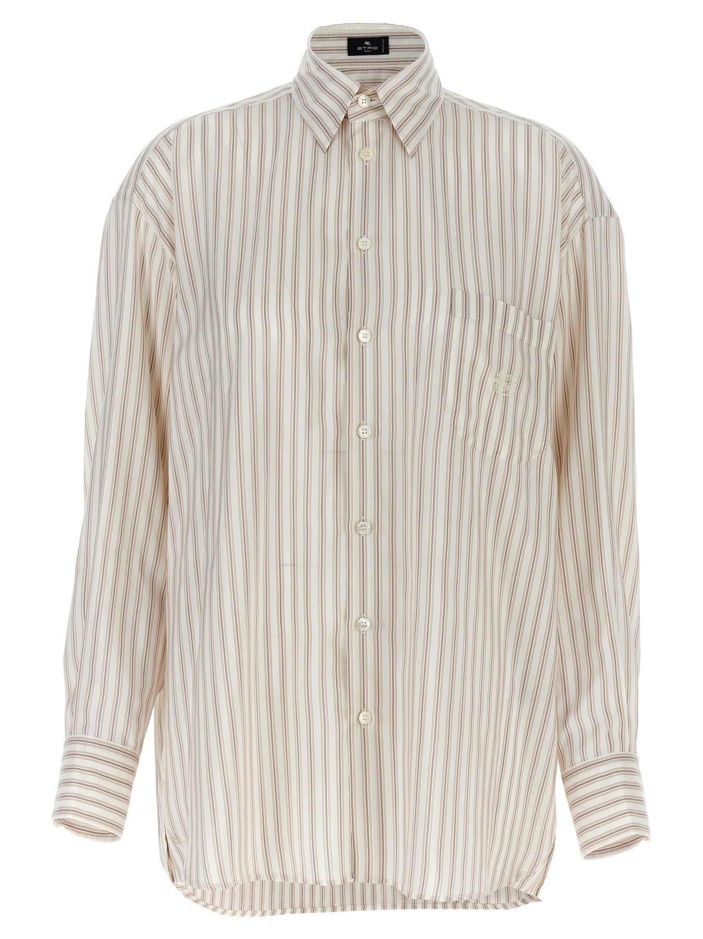 ETRO - ETRO - Logo embroidery striped shirt - Women’s Tops