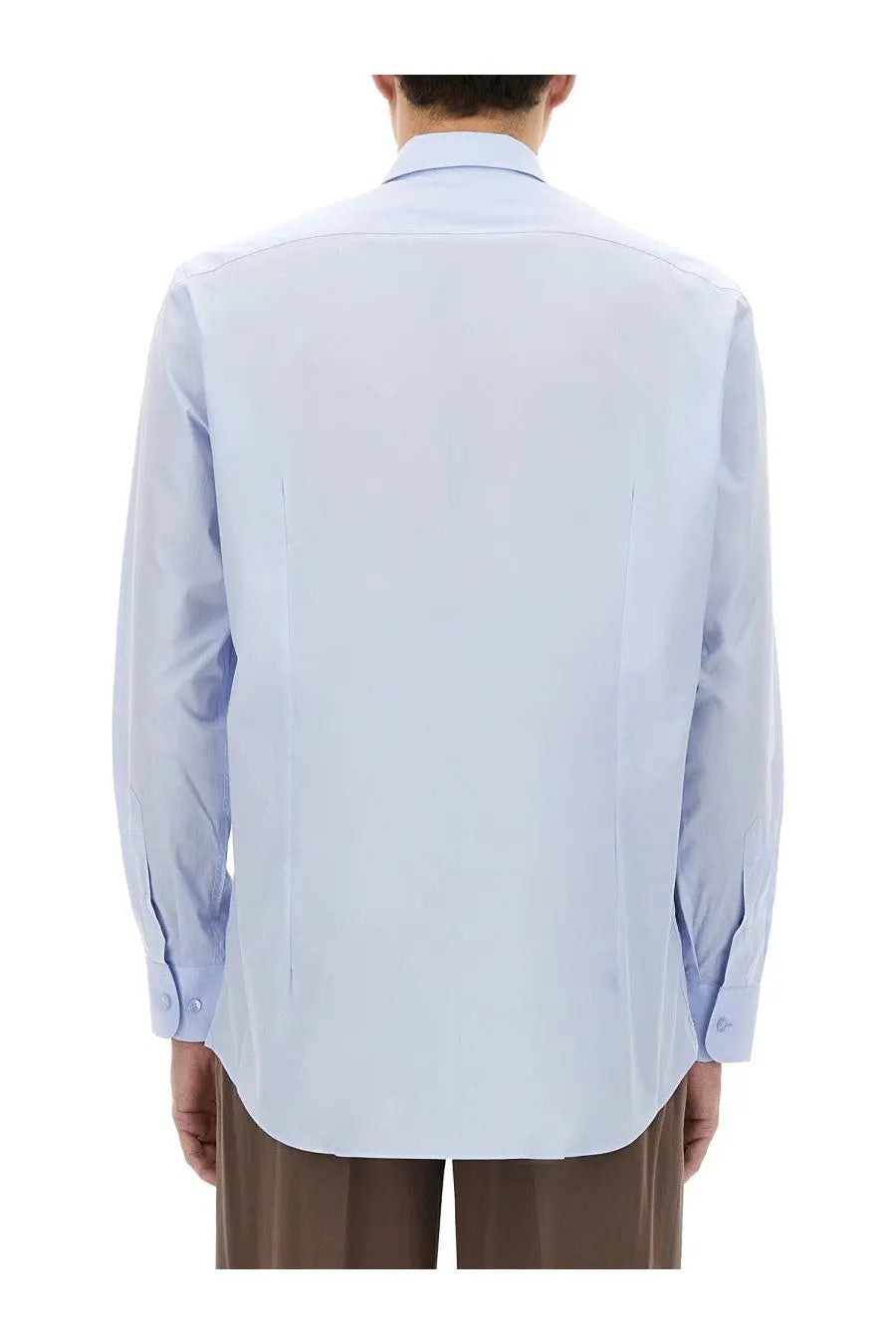 Etro men’s pegasus shirt blue light blue long-sleeved dress shirt with classic collar and buttoned cuffs