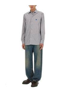 ETRO Men’s Pegasus multicolor striped button-down shirt with logo
