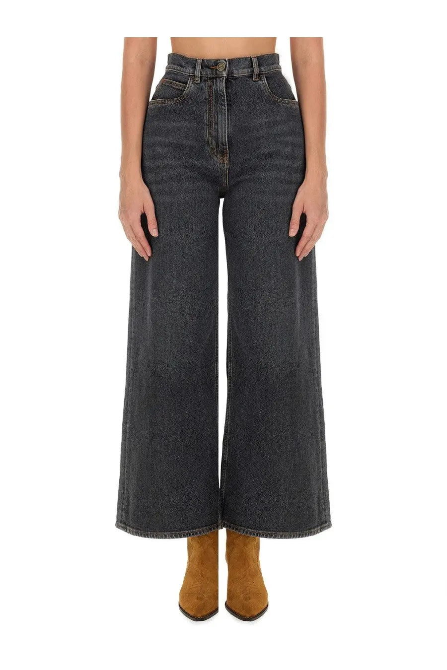 ETRO Women's Baggy Jacquard Jeans Grey, view 3