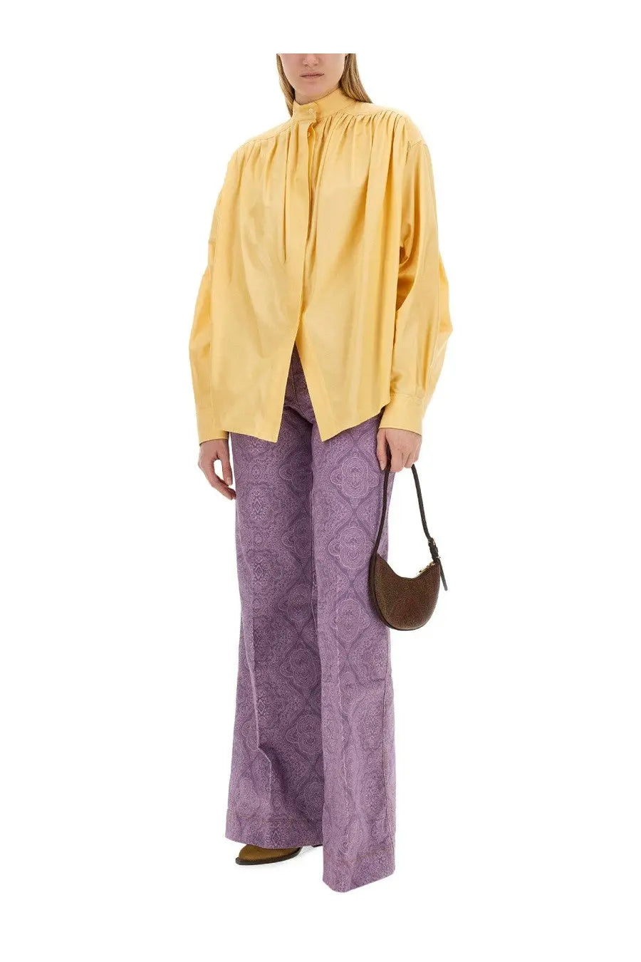 ETRO Women's Cotton Poplin Blouse Yellow, view 2