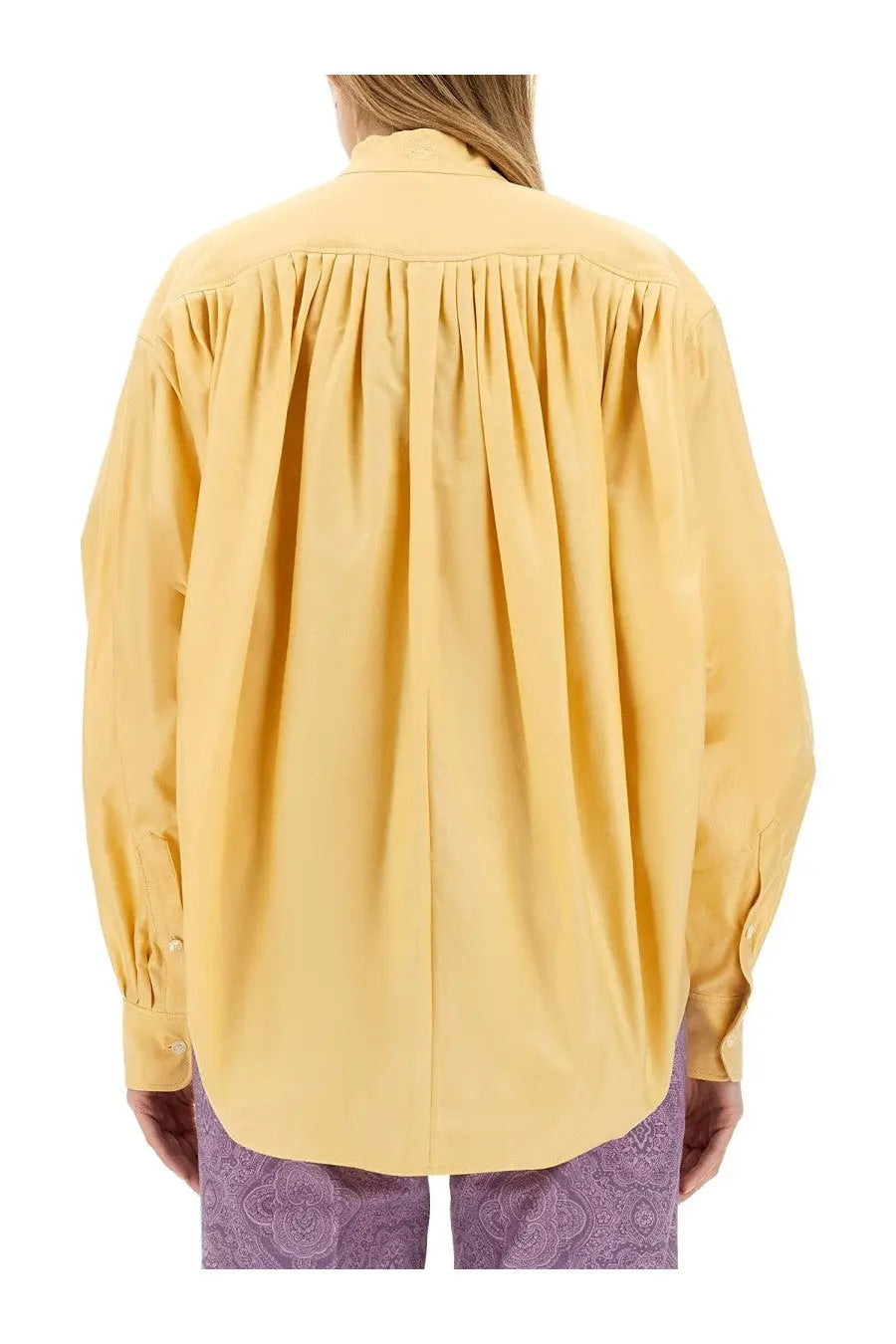 ETRO Women's Cotton Poplin Blouse Yellow, view 3