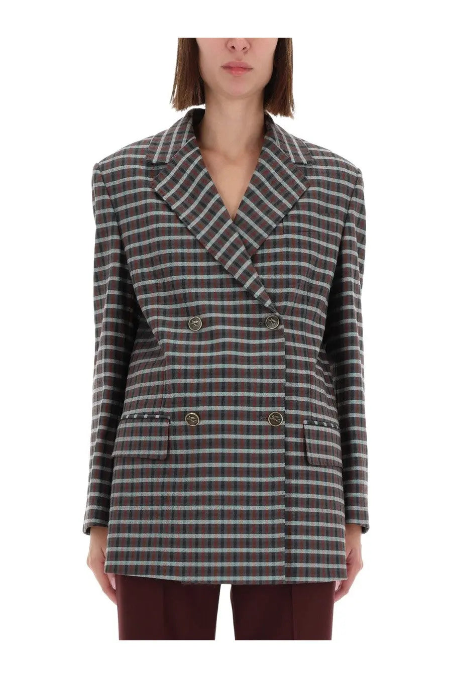 ETRO Women's Double Breasted Jacket Grey