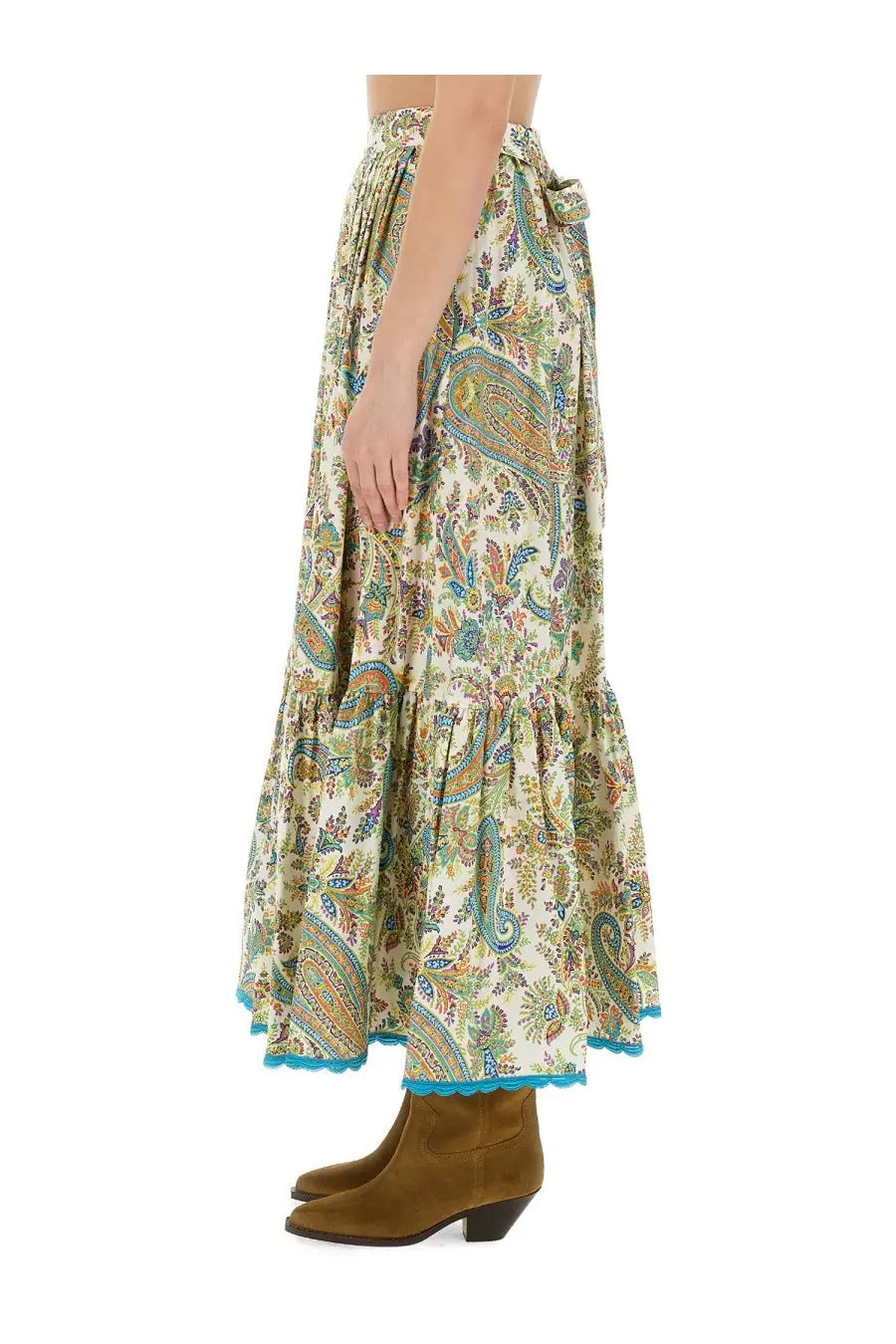 ETRO Women's Long Skirt Green, view 4