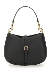 Etro women’s medium pony bag black leather with gold-tone hardware and curved top handle