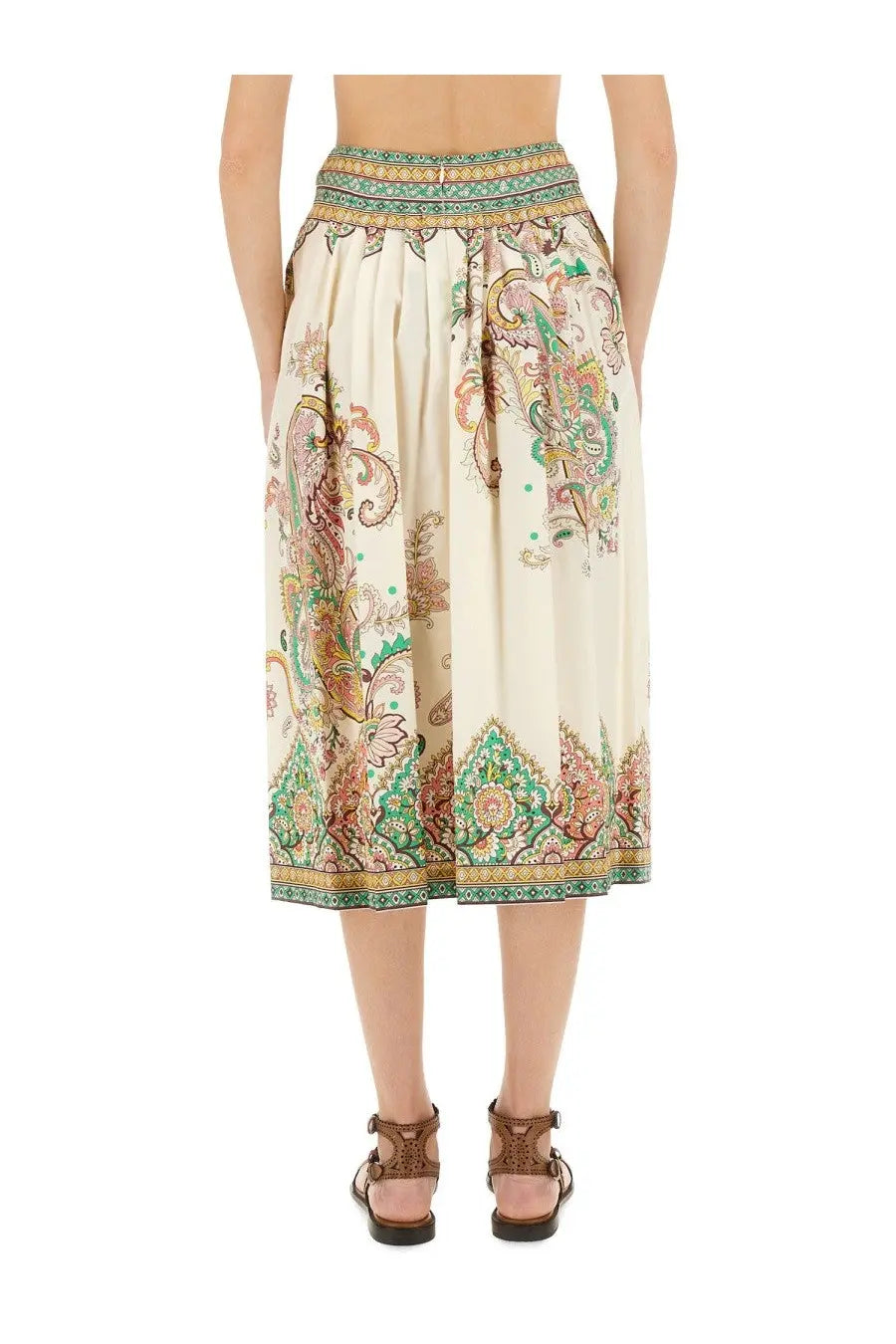 ETRO Women's Paisley Print Midi Skirt Multicolor, view 3