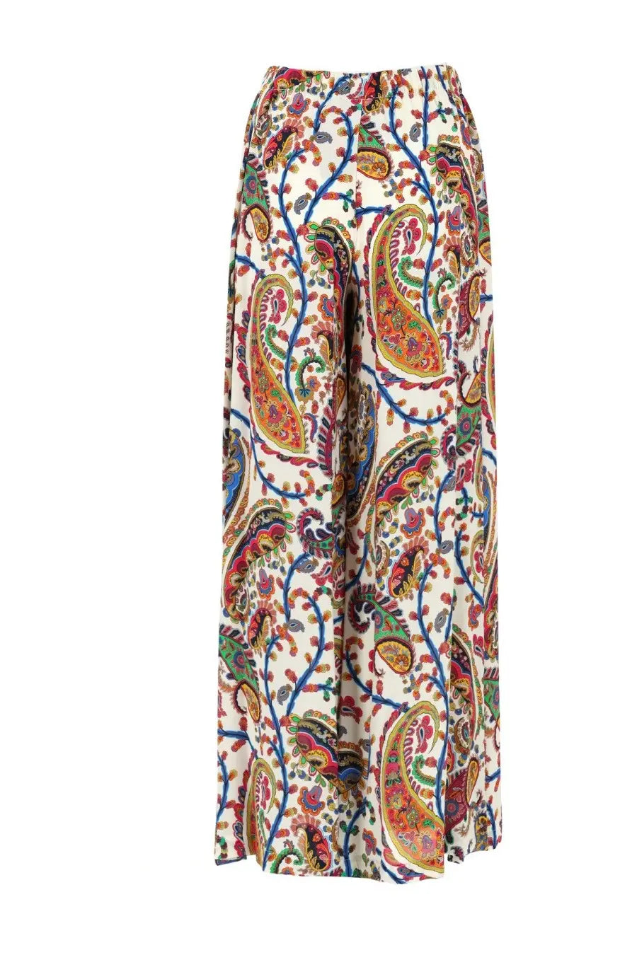 ETRO Women's Palazzo Trousers with Motif Paisley Belt Multicolor, view 2