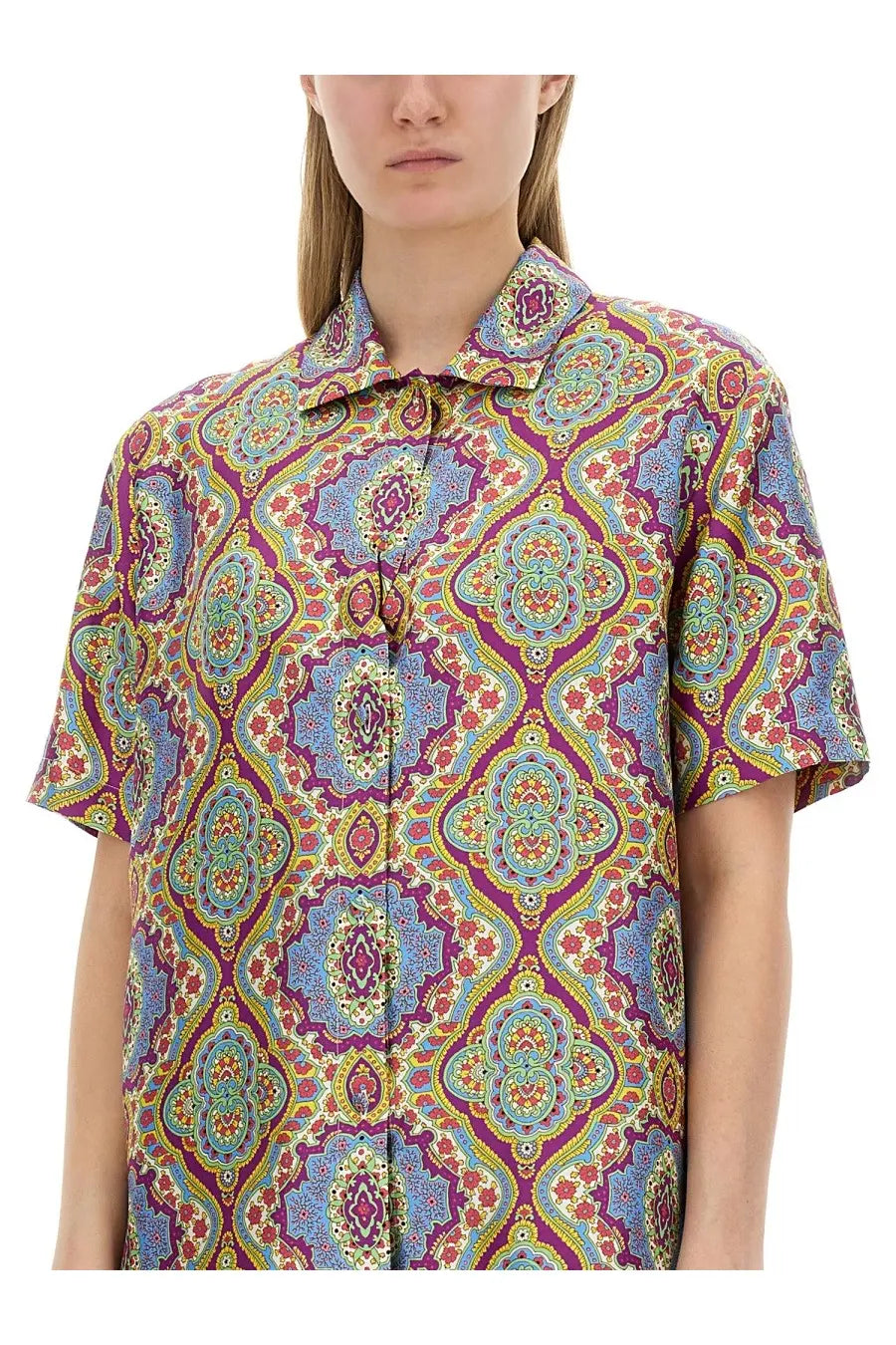 ETRO Women's Printed Silk Shirt Multicolor, view 4