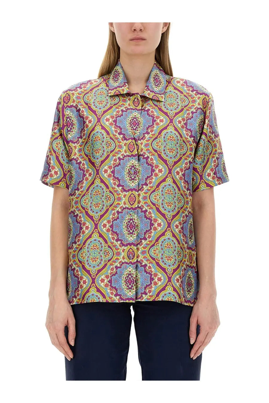 ETRO Women's Printed Silk Shirt Multicolor