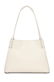 ETRO Women’s Libra Medium White leather tote with braided handles