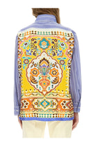 ETRO Women's Striped Cotton Shirt Blue, view 3