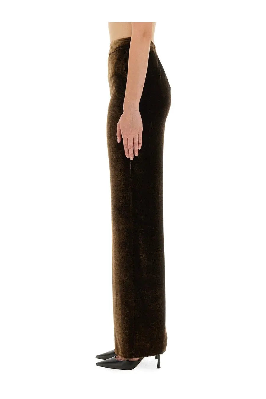 ETRO Women's Velvet Pants Brown, view 4