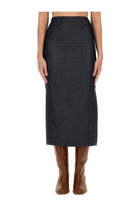 ETRO Women's Wool Blend Pencil Skirt Grey