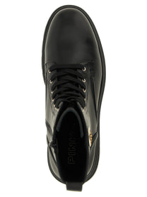 Pinko Eva Lace up Ankle Boots Black
