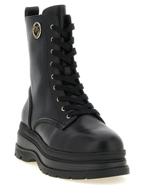 Pinko Eva Lace up Ankle Boots Black