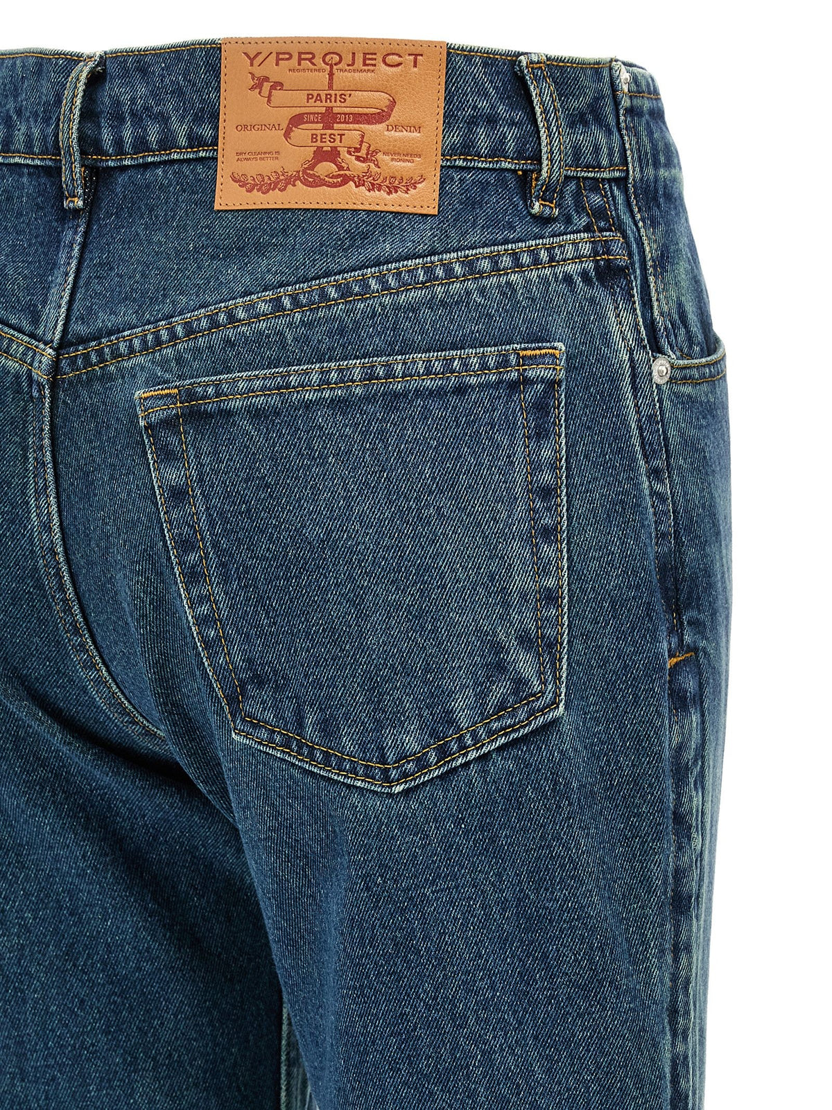 Y/Project Evergreen Hook and Eye Jeans Blue, view 4