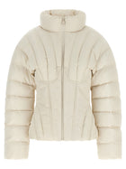 Elisabetta Franchi Exhausted Quilted Down Jacket White