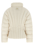 Elisabetta Franchi Exhausted Quilted Down Jacket White, view 2
