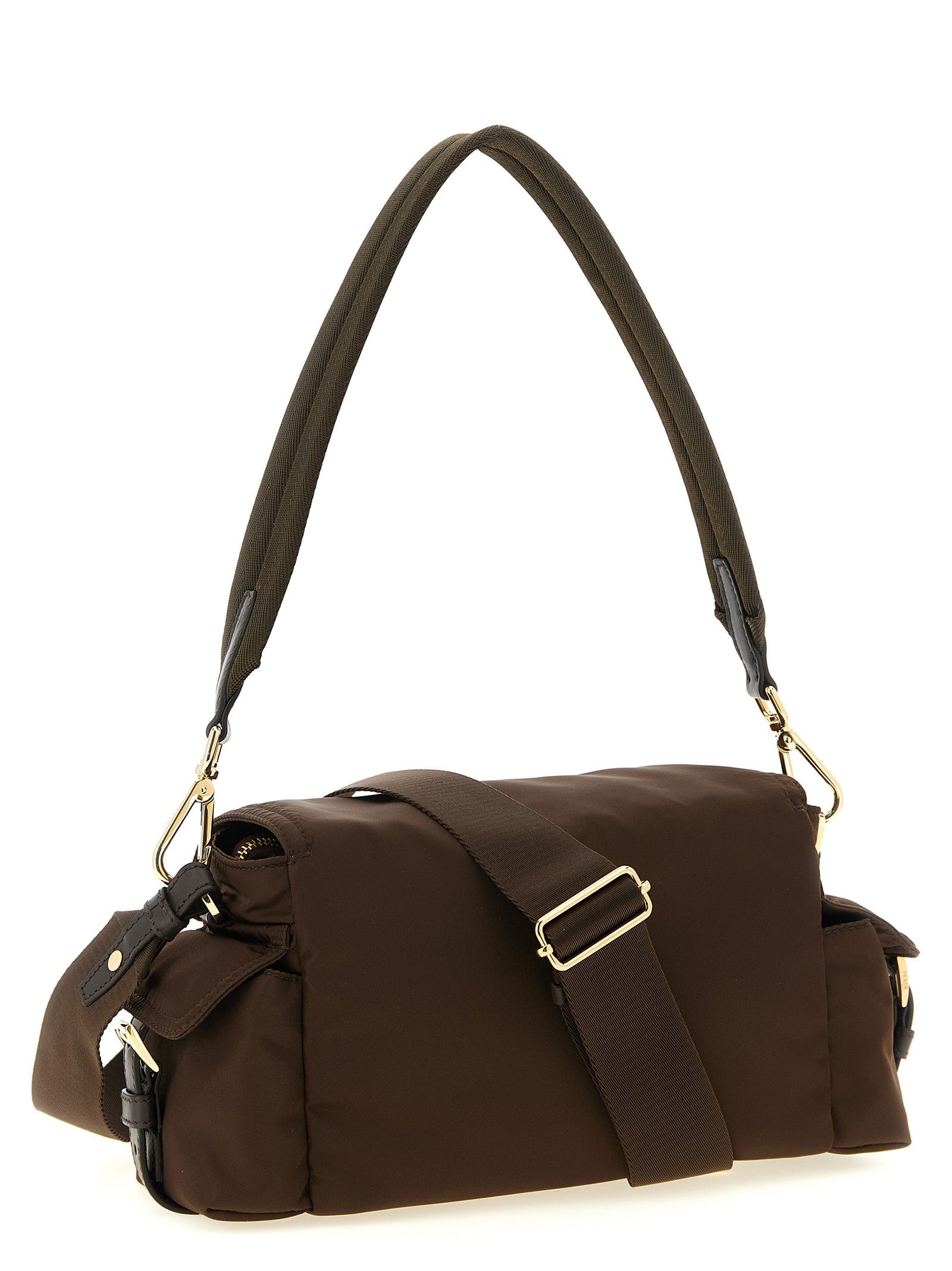 PRADA Explore Con Pattina Shoulder Bag Brown