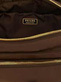 PRADA Explore Con Pattina Shoulder Bag Brown