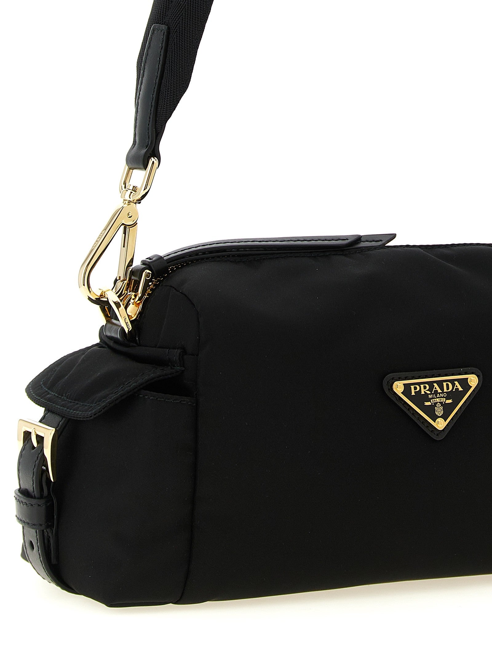 Prada Explore Small in Re Nylon Shoulder Bag Black
