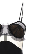 Nensi Dojaka Explosive Flower Bra Dress Black, view 3
