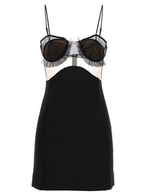 Nensi Dojaka Explosive Flower Bra Dress Black