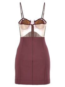 Nensi Dojaka Explosive Flower Bra Dress Purple, view 2