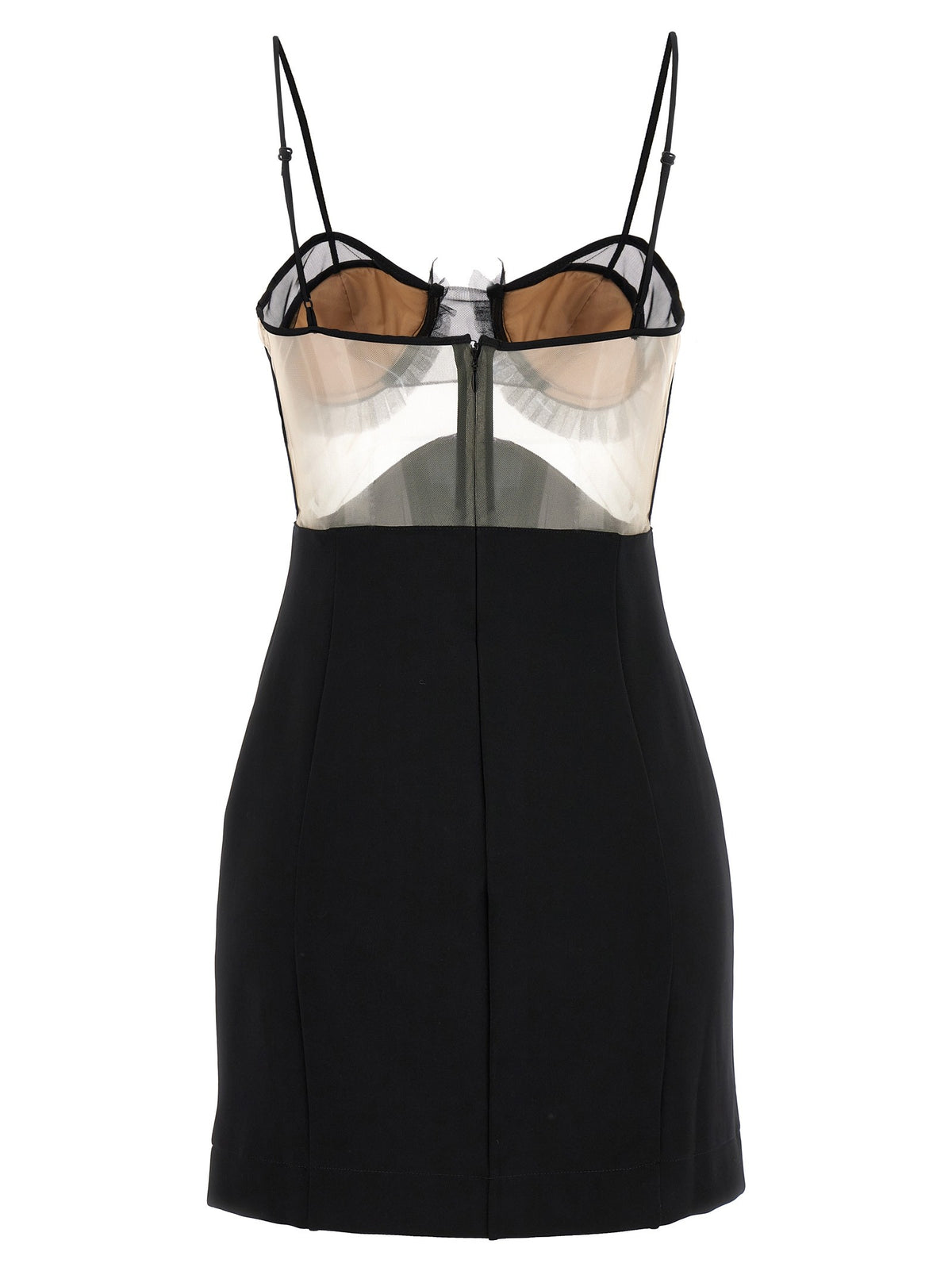 Nensi Dojaka Explosive Flower Bra Dress Black, view 2
