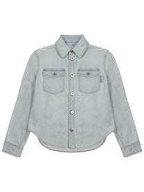 Bottega Veneta Women's Extra Bleach Denim Shirt Blue