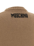 Moschino Extra Fine Merino Wool Sweater Beige