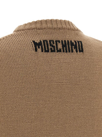 Moschino Extra Fine Merino Wool Sweater Beige