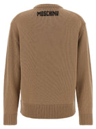 Moschino Extra Fine Merino Wool Sweater Beige