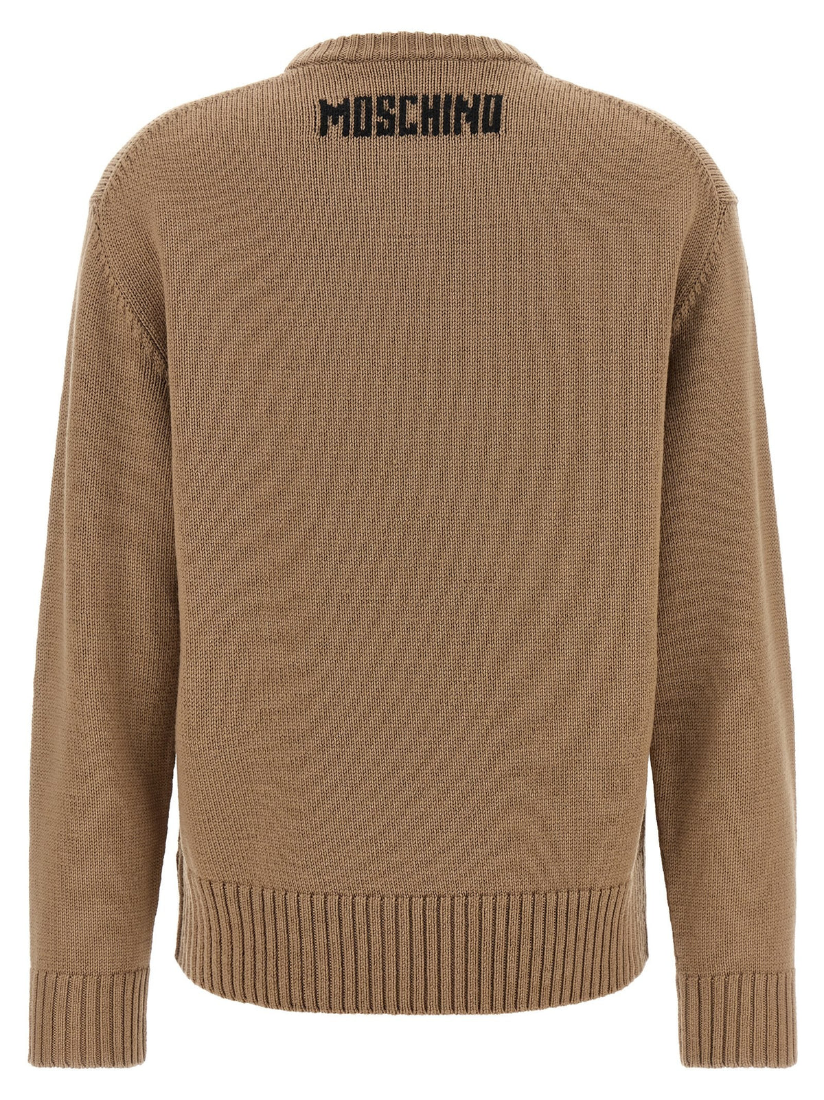Moschino Extra Fine Merino Wool Sweater Beige