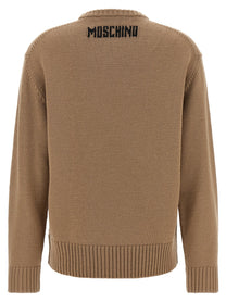 Moschino Extra Fine Merino Wool Sweater Beige