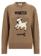 Moschino Extra Fine Merino Wool Sweater Beige